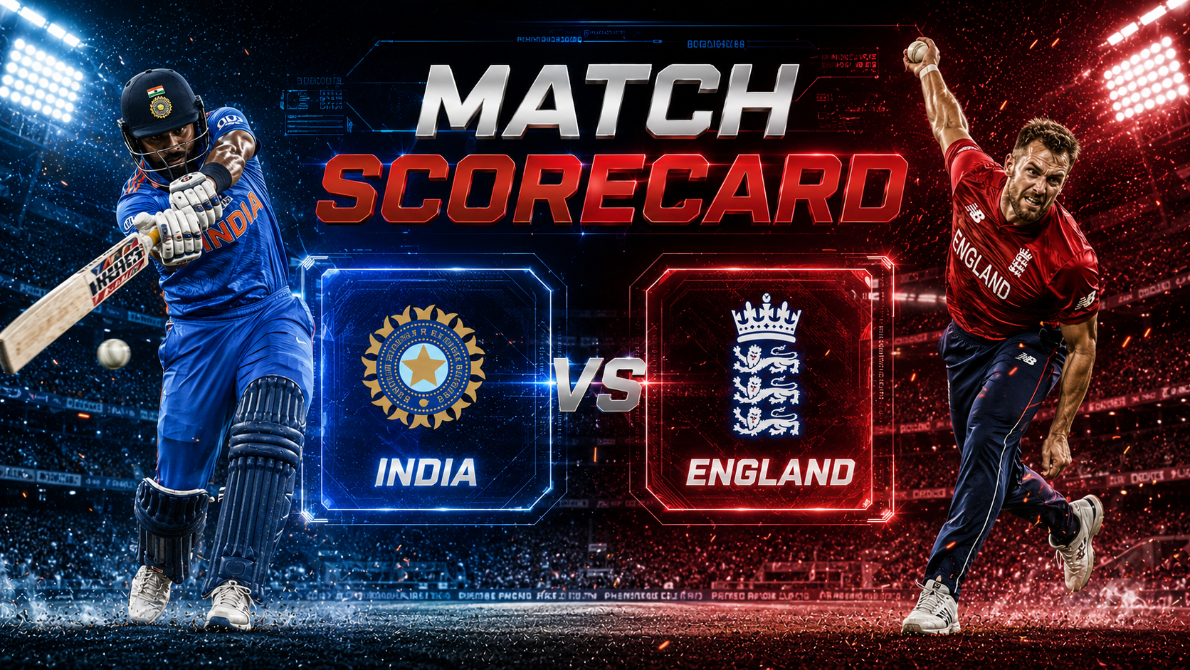 India National Cricket Team vs England Cricket Team Match Scorecard