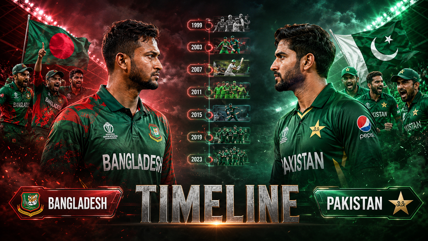 Bangladesh National Cricket Team Vs Pakistan National Cricket Team Timeline